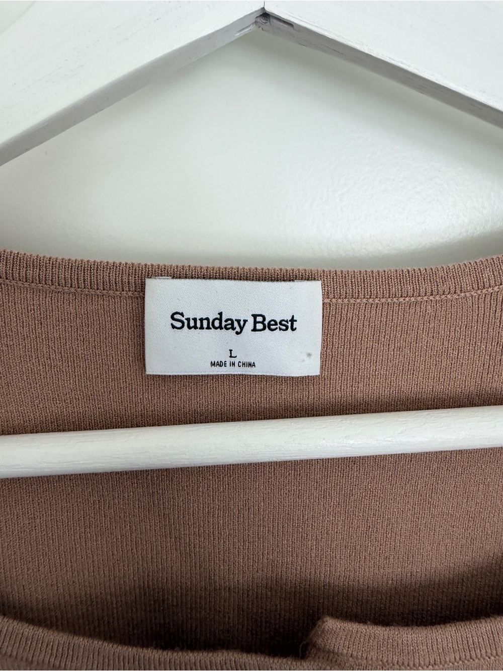 Sunday Best Cropped Button-Front Long Sleeve Top - Camel - Picture 4 of 4